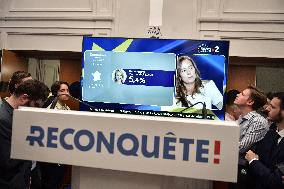 Reconquete election night after the voting for the European Parliament Elections in Paris FA