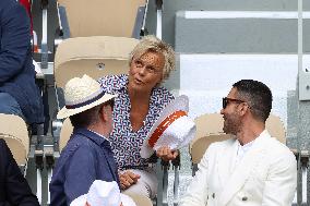 Celebrities During men's Final The 2024 French Open - Village Day Fiftheeen NB