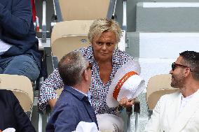 Celebrities During men's Final The 2024 French Open - Village Day Fiftheeen NB