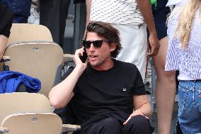 Celebrities During men's Final The 2024 French Open - Village Day Fiftheeen NB