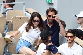 Celebrities During men's Final The 2024 French Open - Village Day Fiftheeen NB