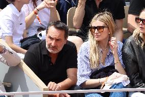 Celebrities During men's Final The 2024 French Open - Village Day Fiftheeen NB