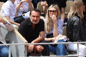 Celebrities During men's Final The 2024 French Open - Village Day Fiftheeen NB