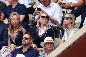 Celebrities During men's Final The 2024 French Open - Village Day Fiftheeen NB