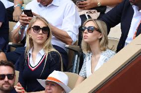 Celebrities During men's Final The 2024 French Open - Village Day Fiftheeen NB