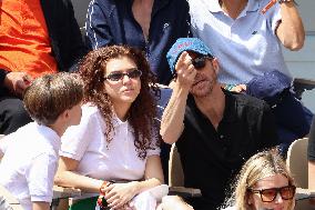 Celebrities During men's Final The 2024 French Open - Village Day Fiftheeen NB