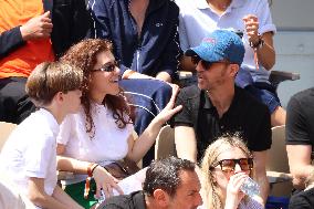 Celebrities During men's Final The 2024 French Open - Village Day Fiftheeen NB