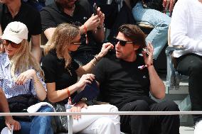 Celebrities During men's Final The 2024 French Open - Village Day Fiftheeen NB