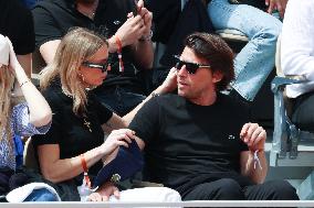 Celebrities During men's Final The 2024 French Open - Village Day Fiftheeen NB