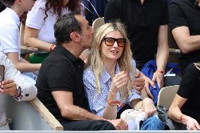 Celebrities During men's Final The 2024 French Open - Village Day Fiftheeen NB