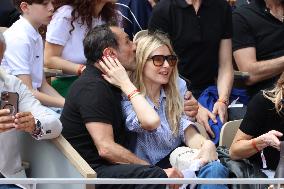 Celebrities During men's Final The 2024 French Open - Village Day Fiftheeen NB