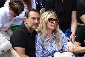 Celebrities During men's Final The 2024 French Open - Village Day Fiftheeen NB