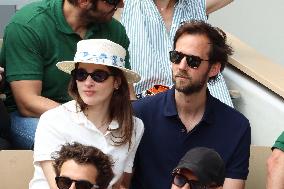 Celebrities During men's Final The 2024 French Open - Village Day Fiftheeen NB