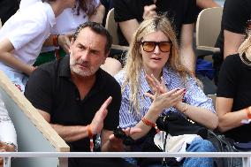 Celebrities During men's Final The 2024 French Open - Village Day Fiftheeen NB