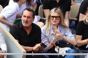 Celebrities During men's Final The 2024 French Open - Village Day Fiftheeen NB