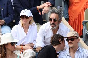 Celebrities During men's Final The 2024 French Open - Village Day Fiftheeen NB