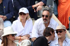 Celebrities During men's Final The 2024 French Open - Village Day Fiftheeen NB