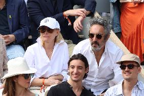 Celebrities During men's Final The 2024 French Open - Village Day Fiftheeen NB