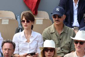 Celebrities During men's Final The 2024 French Open - Village Day Fiftheeen NB