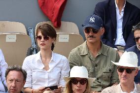 Celebrities During men's Final The 2024 French Open - Village Day Fiftheeen NB