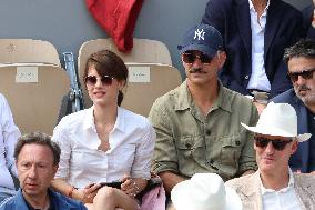 Celebrities During men's Final The 2024 French Open - Village Day Fiftheeen NB