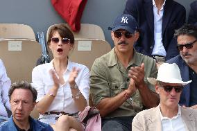 Celebrities During men's Final The 2024 French Open - Village Day Fiftheeen NB