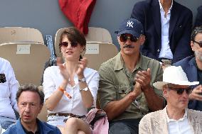 Celebrities During men's Final The 2024 French Open - Village Day Fiftheeen NB