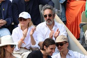 Celebrities During men's Final The 2024 French Open - Village Day Fiftheeen NB