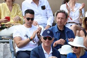 Celebrities During men's Final The 2024 French Open - Village Day Fiftheeen NB