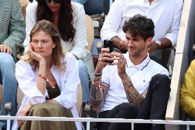 Celebrities During men's Final The 2024 French Open - Village Day Fiftheeen NB