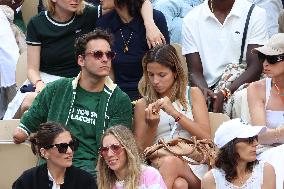 Celebrities During men's Final The 2024 French Open - Village Day Fiftheeen NB