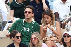 Celebrities During men's Final The 2024 French Open - Village Day Fiftheeen NB