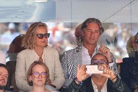 Celebrities During men's Final The 2024 French Open - Village Day Fiftheeen NB