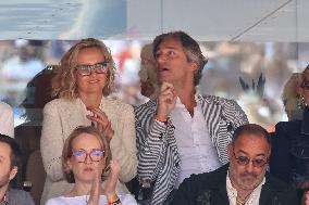 Celebrities During men's Final The 2024 French Open - Village Day Fiftheeen NB