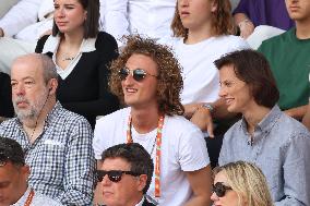 Celebrities During men's Final The 2024 French Open - Village Day Fiftheeen NB