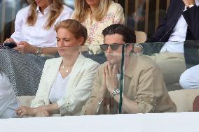 Celebrities During men's Final The 2024 French Open - Village Day Fiftheeen NB