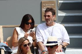 Celebrities During men's Final The 2024 French Open - Village Day Fiftheeen NB