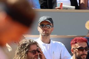 Celebrities During men's Final The 2024 French Open - Village Day Fiftheeen NB