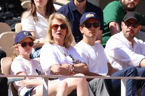 Celebrities During men's Final The 2024 French Open - Village Day Fiftheeen NB