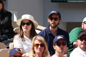 Celebrities During men's Final The 2024 French Open - Village Day Fiftheeen NB