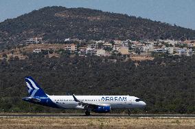 Airbus A320 Of Aegean Airlines At Athens Airport