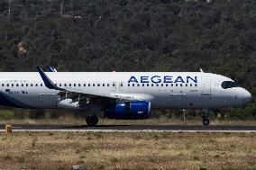 Airbus A320 Of Aegean Airlines At Athens Airport