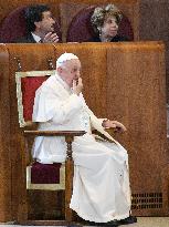 Pope Francis Visit To Capitoline Hill - Rome