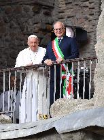 Pope Francis Visit To Capitoline Hill - Rome