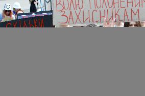 Dont Be Silent! Captivity Kills! rally in Dnipro