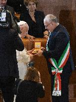 Pope Francis Visit To Capitoline Hill - Rome