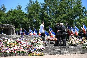 Macron And Steinmeier On Visit In Ouradour-Sur-Glane