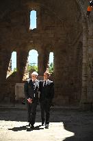Macron And Steinmeier On Visit In Ouradour-Sur-Glane