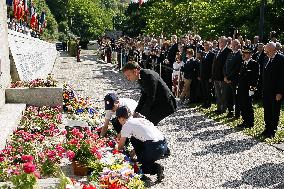 President Macron At The Tulle Massacre Commemorations - France