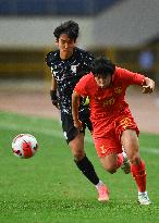 (SP)CHINA-SHAANXI-WEINAN-FOOTBALL-FRIENDLY MATCH-CHN VS KOR (CN)